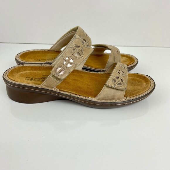 Naot Shoes - NAOT Sandals Size 41 US 10  Cornet Sandals Beige Leather Two Adjust Strap